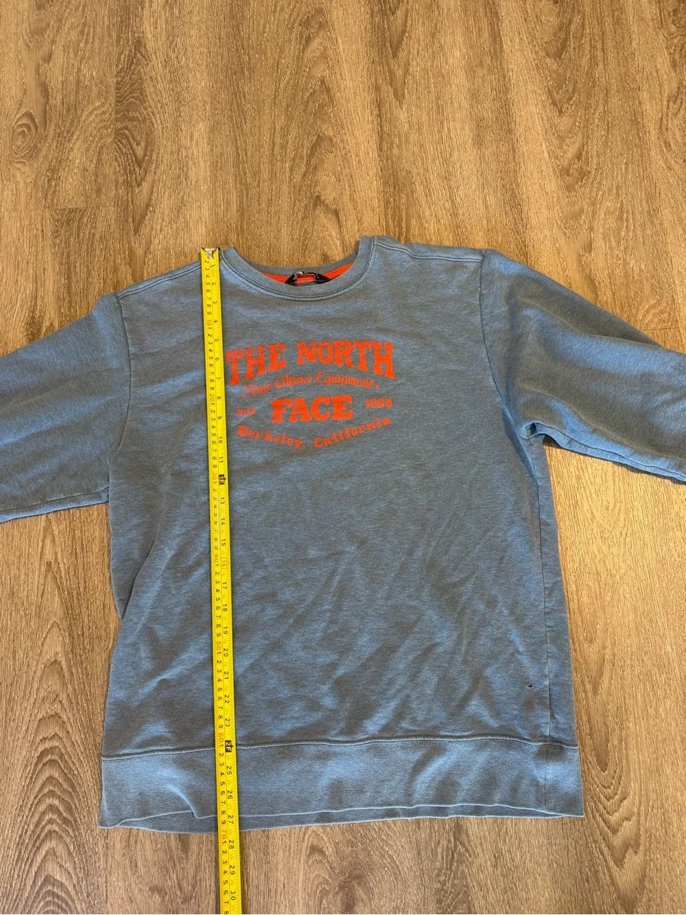 The North Face Men’s L Pullover Sweatshirt Cyan Blue Berkeley California HOLES